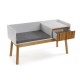 Табуретка Versa Бамбук Текстил Дървен MDF 40 x 55 x 100 cm
