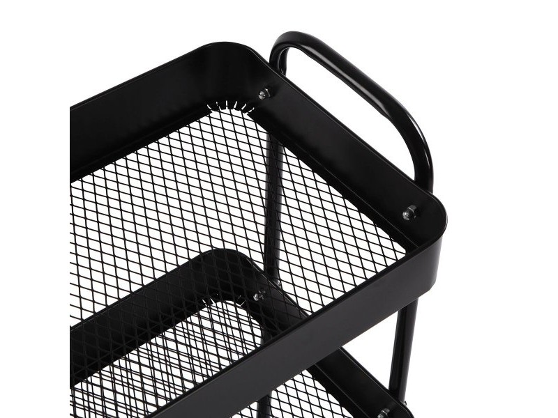 Стелажи за Баня Versa Черен 30 x 76 x 46 cm