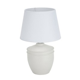 Настолна лампа Versa Aurelia Бял Памук Керамика 40 W 20 x 31,5 cm