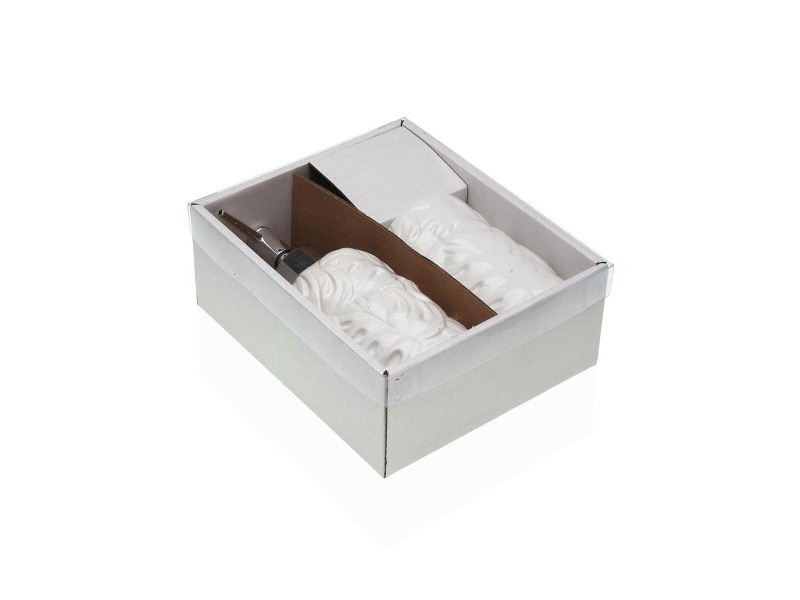 Комплект за Баня Versa Бял Dolomite 6,8 x 17 x 6,8 cm