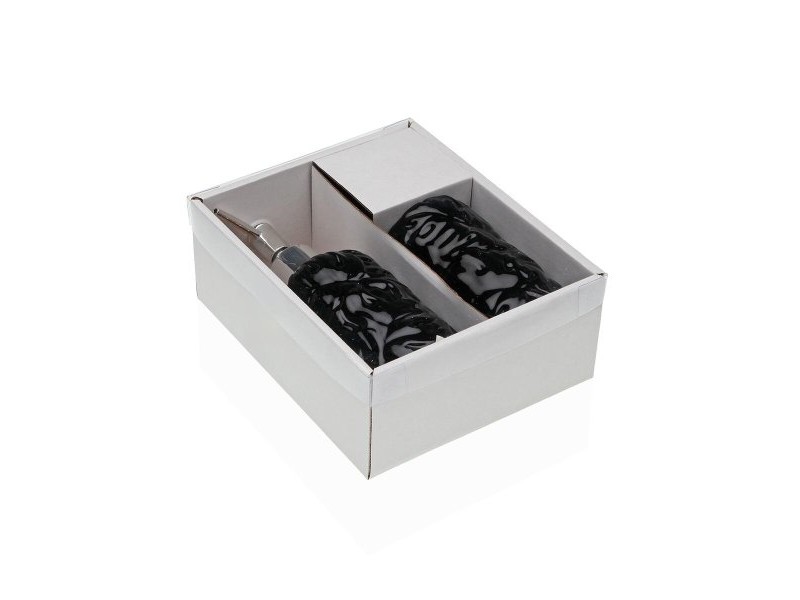 Комплект за Баня Versa Черен Dolomite 6,8 x 17 x 6,8 cm