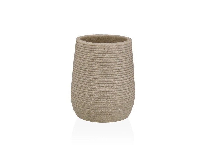 Поставка за четка за зъби Versa Бежов Смола 8,5 x 10 x 8,5 cm