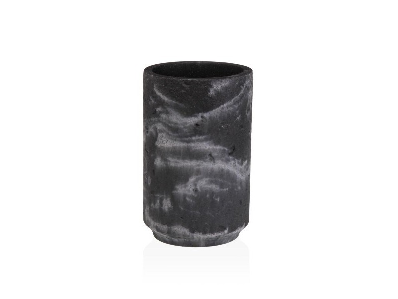 Поставка за четка за зъби Versa Черен Смола 6,9 x 10,2 x 6,9 cm