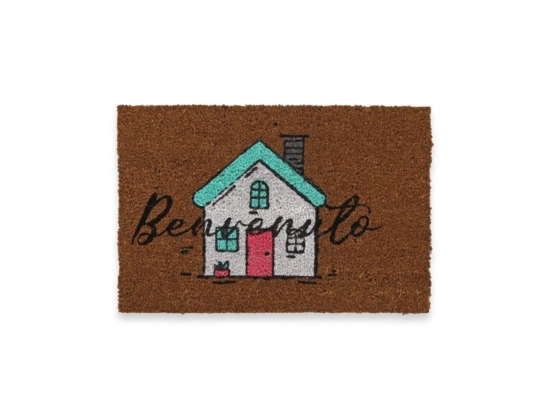 Изтривалка за Врата Versa Benvenuto PVC Кокосови влакна 40 x 2 x 60 cm