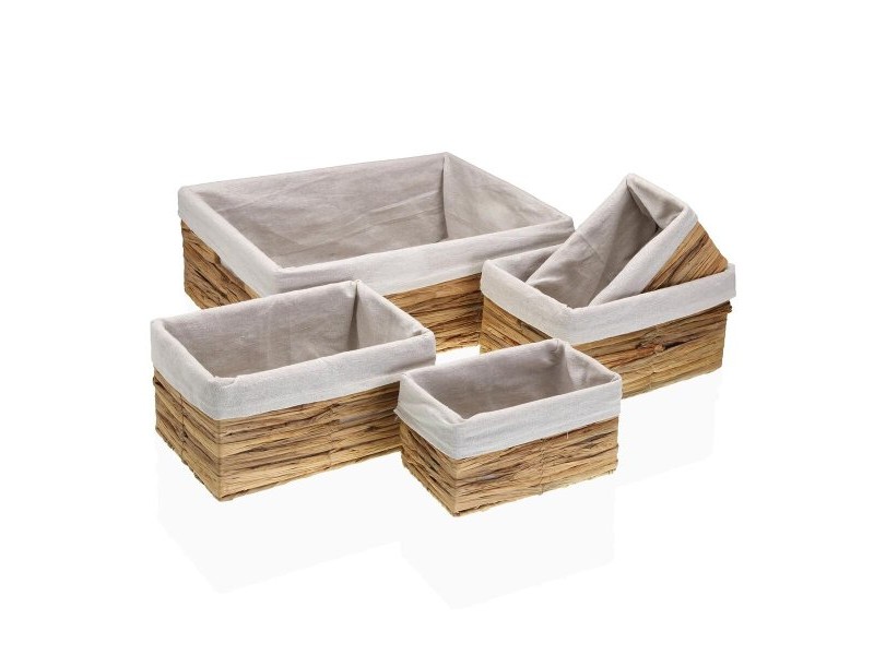 Oрганайзера за гримове Versa Cinth Воден хиацинт 40 x 30 x 15 cm 30 x 15 x 40 cm 21 x 13 x 11 cm 25,5 x 17 x 13 cm