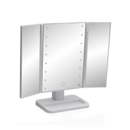 Баня огледало с LED светлина Versa Бял полипропилен Огледало 11,6 X 29,5 X 18 CM