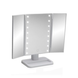 Баня огледало с LED светлина Versa Бял полипропилен Огледало 11,6 X 29,5 X 18 CM