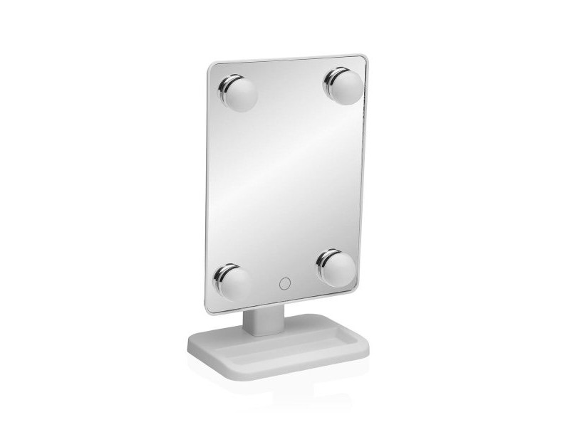 Баня огледало с LED светлина Versa Бял полистирен Огледало 11,5 X 30,8 X 18,5 CM