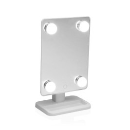 Баня огледало с LED светлина Versa Бял полистирен Огледало 11,5 X 30,8 X 18,5 CM