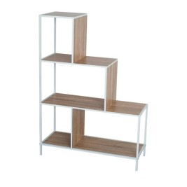 Лавица Versa Бял PVC Метал Дървен MDF 30 x 112,4 x 80 cm
