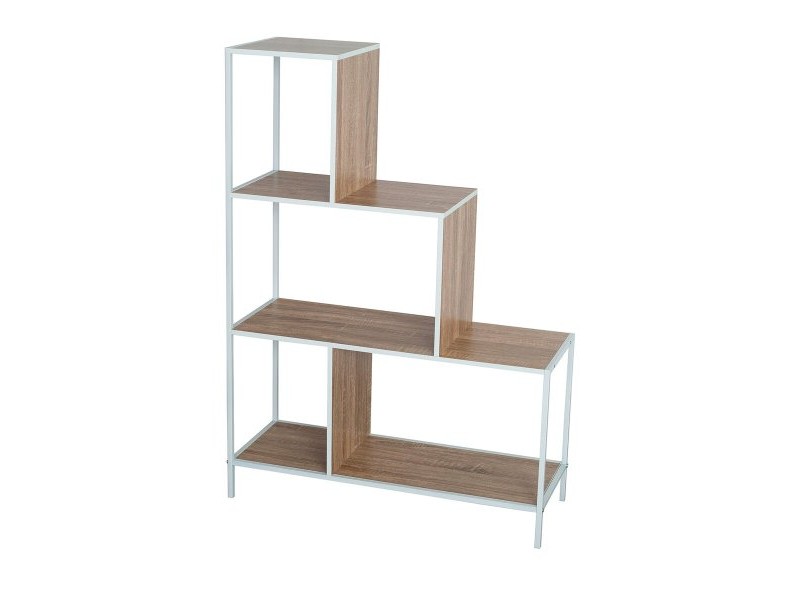 Лавица Versa Бял PVC Метал Дървен MDF 30 x 112,4 x 80 cm