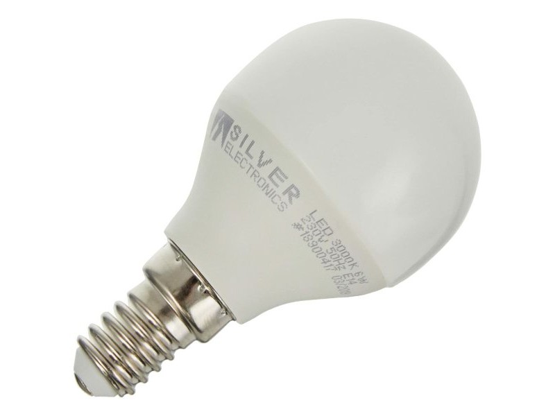 LED крушка Silver Electronics ESFERICA PEQUE Бял 6 W E14 960 lm (3000 K)