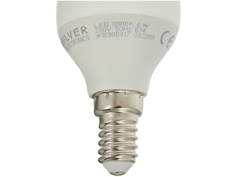 LED крушка Silver Electronics ESFERICA PEQUE Бял 6 W E14 960 lm (3000 K)