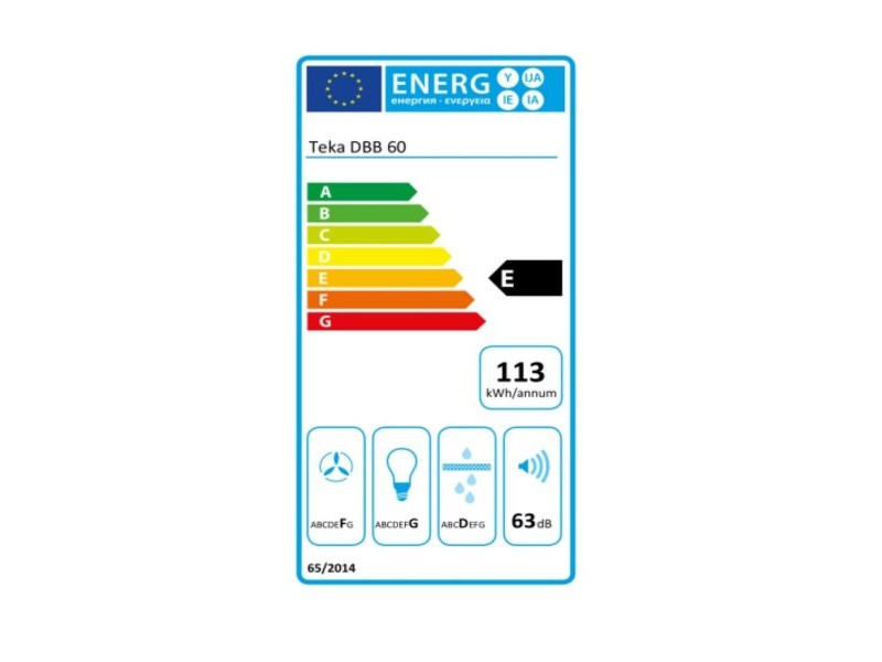 Конвенционален абсорбатор Teka DBB60 I 60 cm 380 m3/h 60 dB 195W