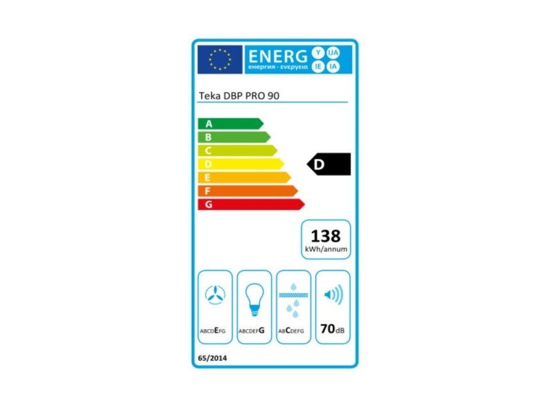 Конвенционален абсорбатор Teka DBP90PRO 90 cm 613 m3/h 68 dB 236W Стомана
