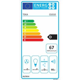 Конвенционален абсорбатор Teka C6310BK 60 cm 235 m³/h 130W E Черен