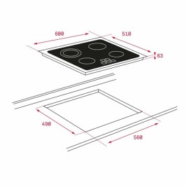Стъклокерамичен котлон Teka TB 6415 60 cm 6300 W