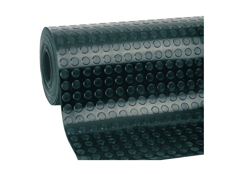 Килим Productos Gol Черен Естествен каучук Кръгове 1,2 x 10 m