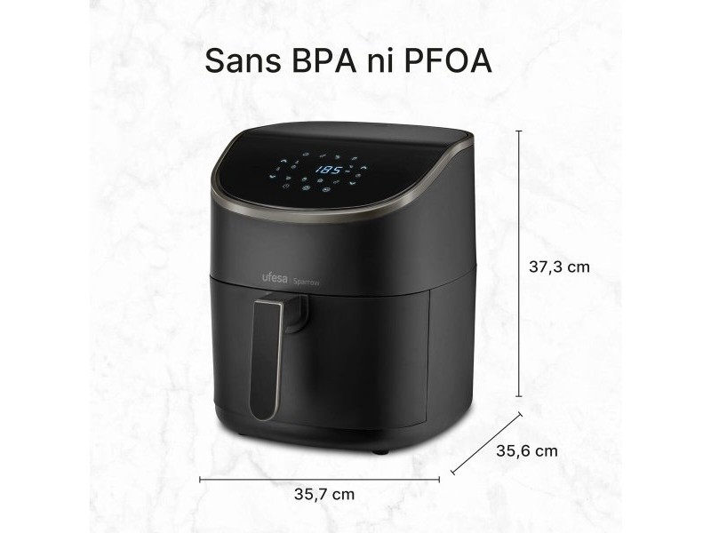 въздушен фритюрник UFESA SPARROW Черен 6 L въздушен фритюрник UFESA SPARROW Черен 6 L