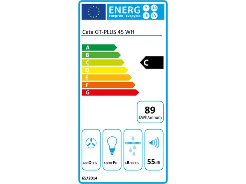 Конвенционален абсорбатор Cata GTPLUS45WH Бял