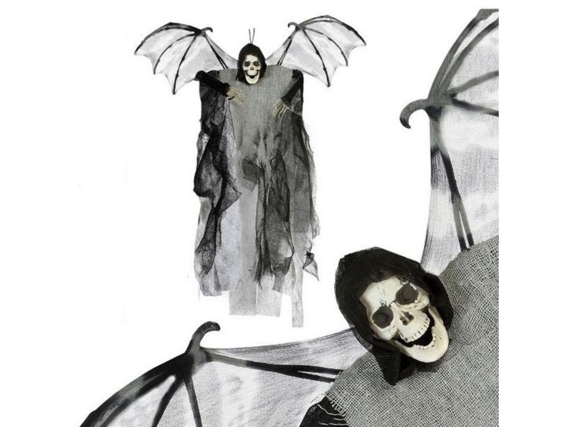 Висящ Скелет (60 x 50 cm) Сив Криле