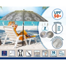 Плажен чадър Ø 240 cm SPF50+ Ориенталски