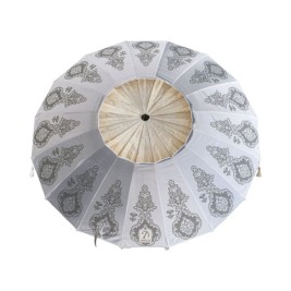 Плажен чадър Бял Ø 220 cm SPF50+ Boho