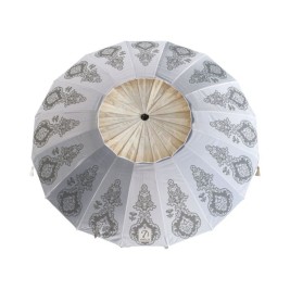 Плажен чадър Бял Ø 220 cm SPF50+ Boho