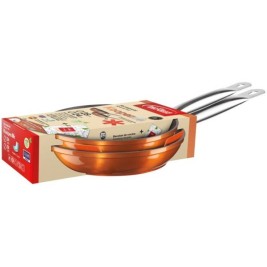 Тиган Inoxibar KOOPERME Мед Закален алуминиум Ø 24 cm Ø 28 cm (28 cm) (Ø 24 cm) (2 броя)