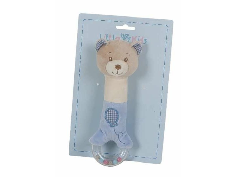 Плюшена Дрънкалка Vichi Син Мечка Гризалка 20 cm 20cm