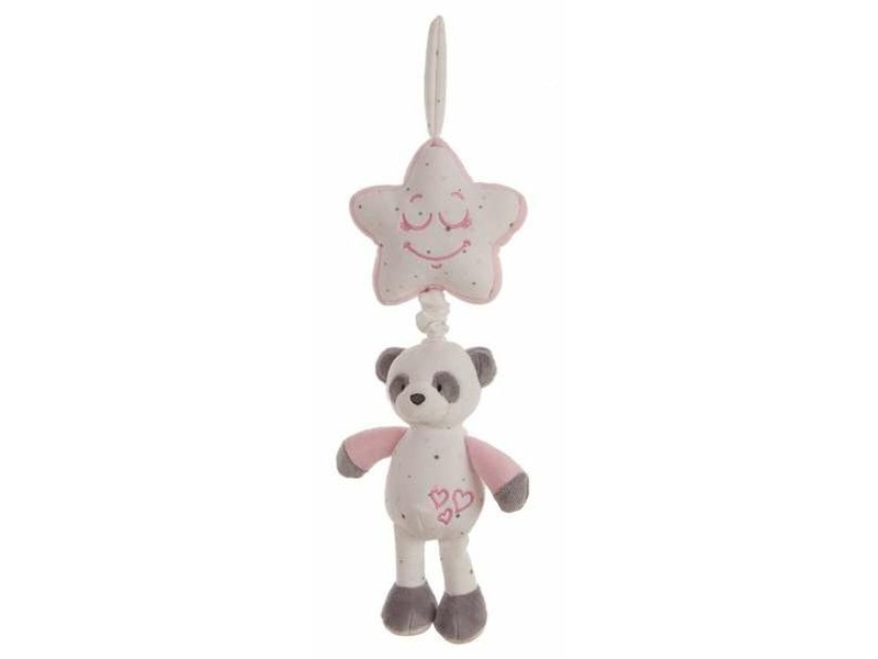Музикална Дрънкалка Baby Panda 35 cm Звезда Розов