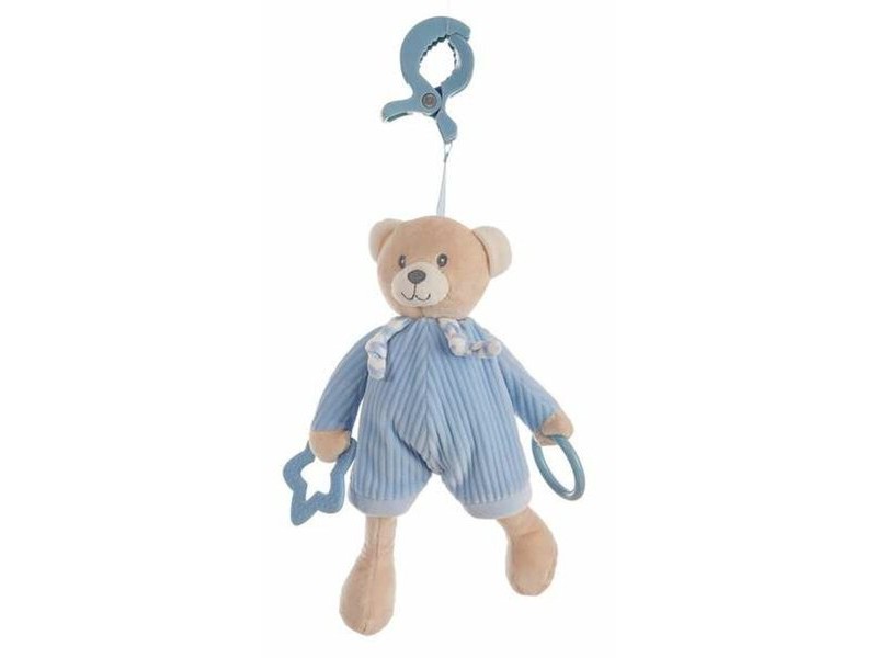 Плюшена Дрънкалка Activity Син Мечка Щипка Кадифе 26 cm