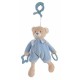 Плюшена Дрънкалка Activity Син Мечка Щипка Кадифе 26 cm