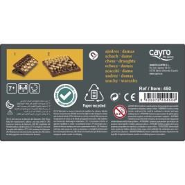Дъска за Шах и Дама Magnetic Cayro C450 Пластмаса (16 x 16 cm)
