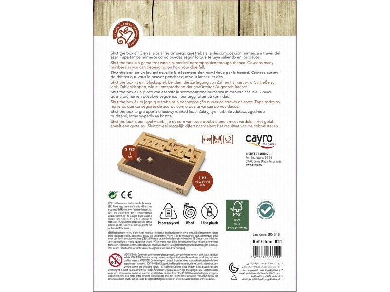 Настолна игра Cayro Shut the Box