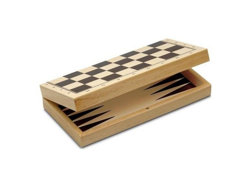 Комплект 3 игри на Маса Cayro 648 Дървен 29 x 29 cm 3 в 1 Шах Backgamon Дами