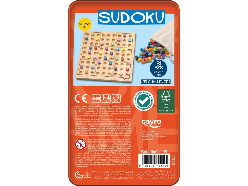 Sudoku Cayro 18 x 18 x 1,2 cm 81 Части