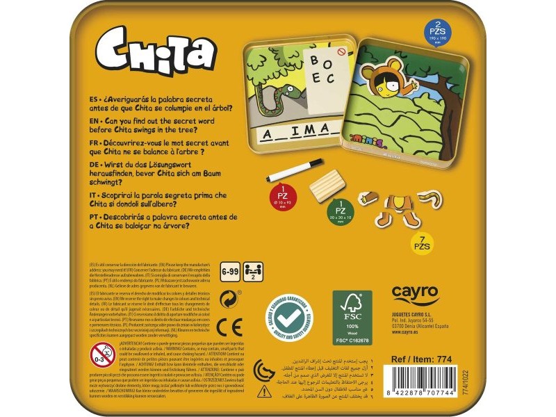 Игра Възпитание на Деца Cayro Chita 19 x 19 x 3,5 cm 8 Части Игра Възпитание на Деца Cayro Chita 19 x 19 x 3,5 cm 8 Части