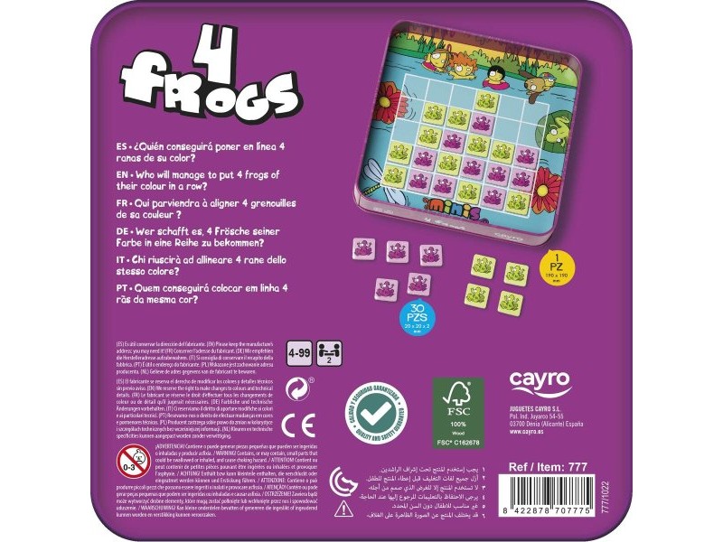Игра Възпитание на Деца Cayro Frogs 19 x 19 x 3,5 cm 8 Части