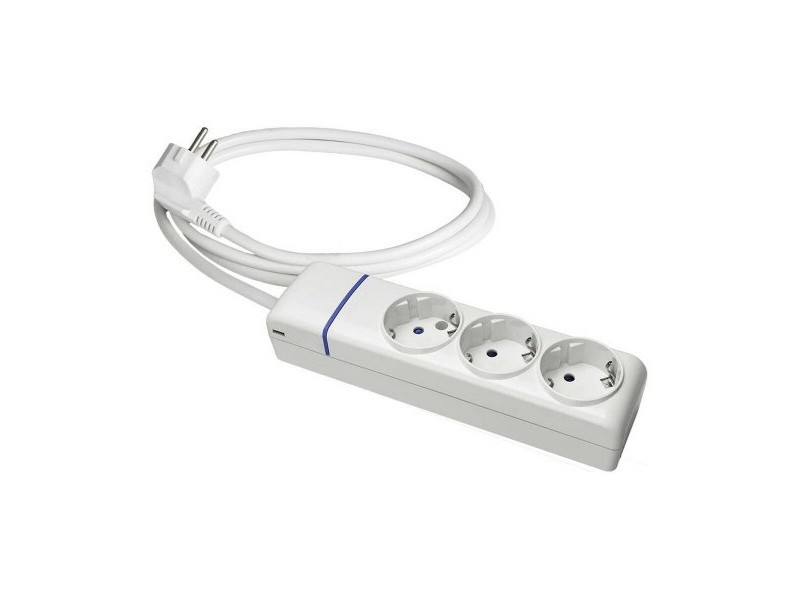 Табло с 3 гнезда с бутон за включване Solera 8013p (1,5 m)