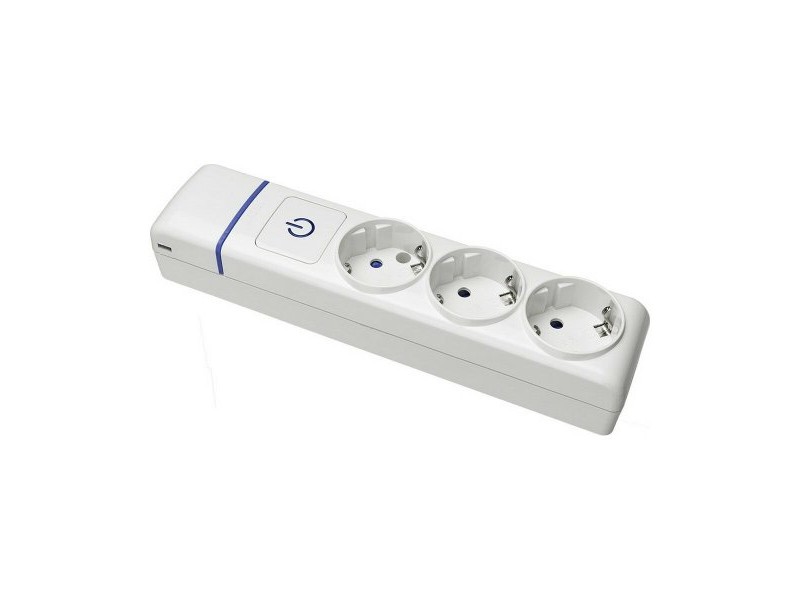 Табло с 3 гнезда с бутон за включване Solera 8003pil 3680 W 16 A