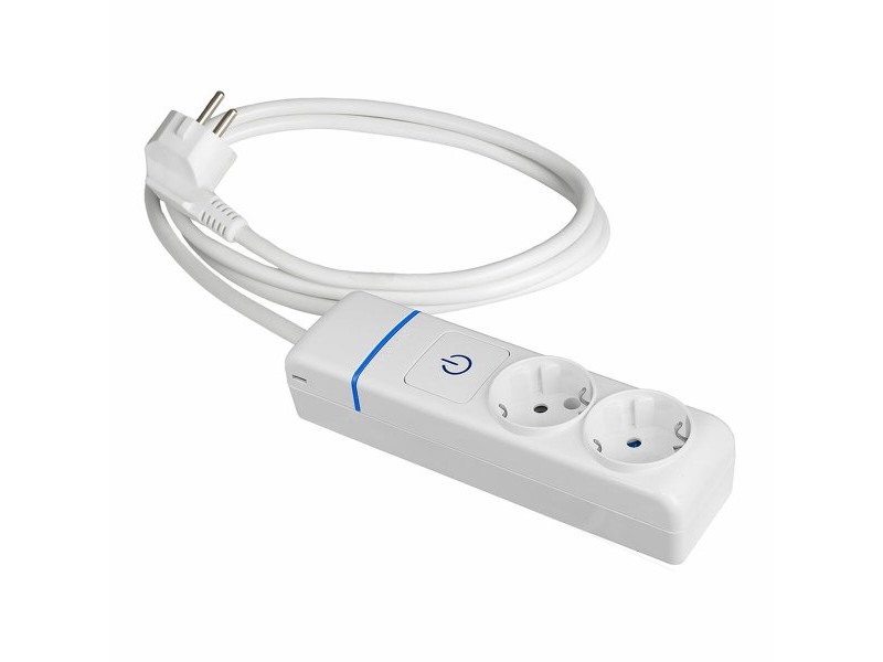 Табло с 2 гнезда с бутон за включване Solera 8012pil 250 V 16 A (1,5 m)