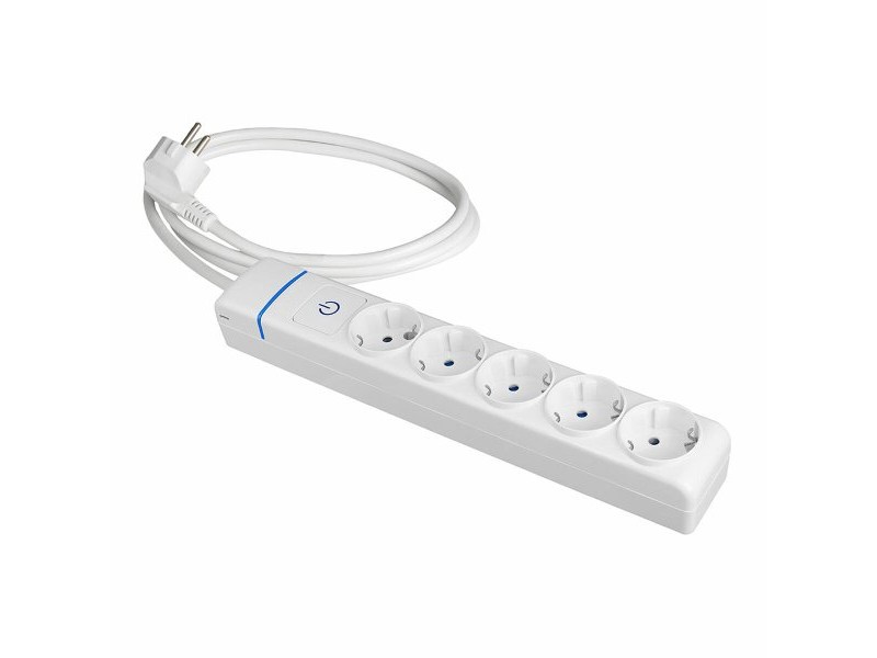 Контакт - 5 изхода с копче Solera 8015pil 250 V 16 A (1,5 m)