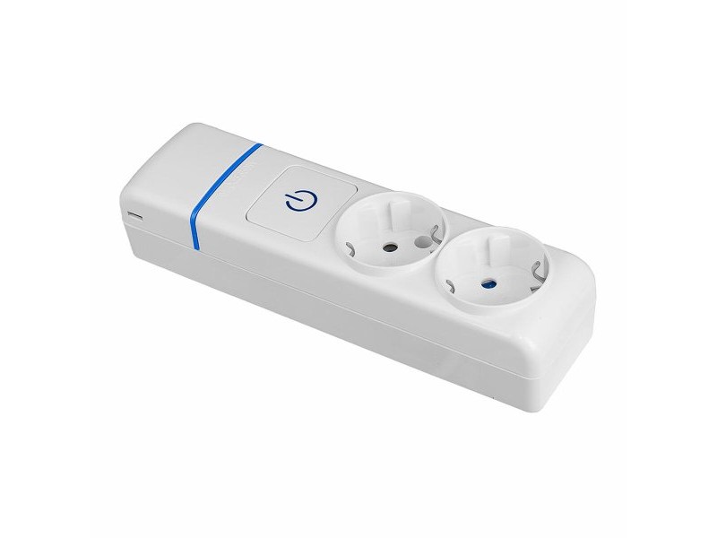 Табло с 2 гнезда с бутон за включване Solera 8002pil 250 V 16 A