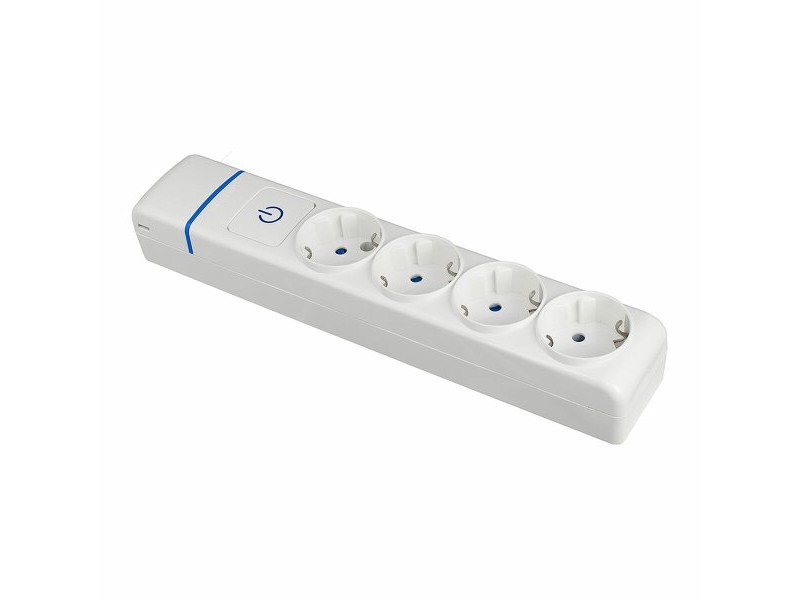 Табло с 4 гнезда с бутон за включване Solera 8004pil 250 V 16 A