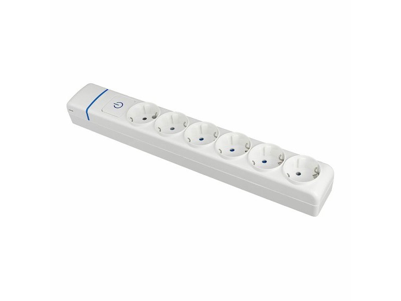 Контакт - 6 изхода с копче Solera 8006pil 250 V 16 A