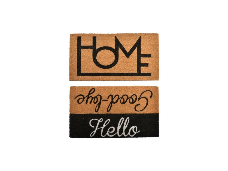 Изтривалка за Врата DKD Home Decor Черен Кафяв Гума (75 x 45 x 1,5 cm) (2 броя)