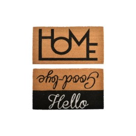 Изтривалка за Врата DKD Home Decor Черен Кафяв Гума (75 x 45 x 1,5 cm) (2 броя)
