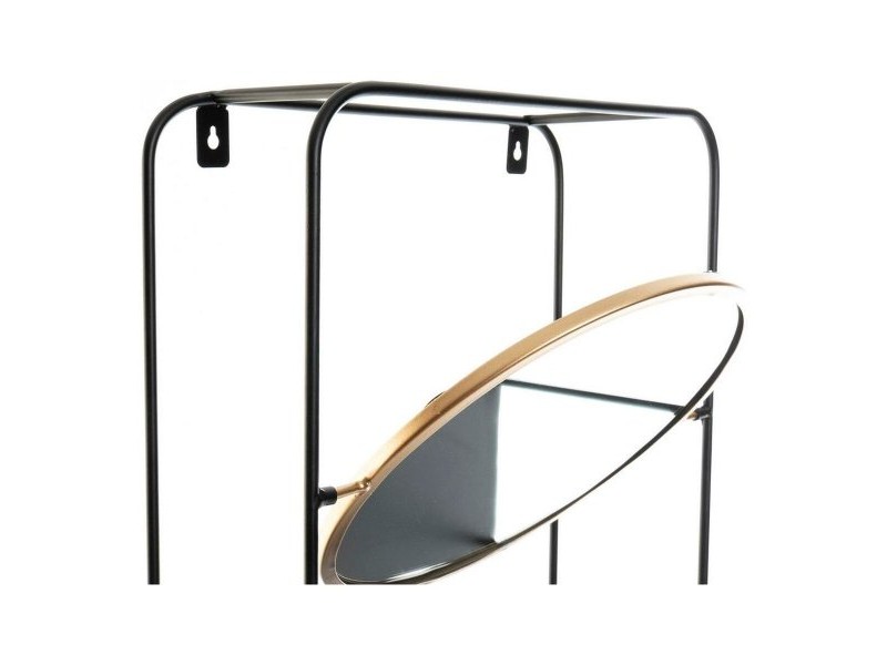 Стелажи за Баня DKD Home Decor Кристал Черен Метал (32 x 12 x 65 cm)