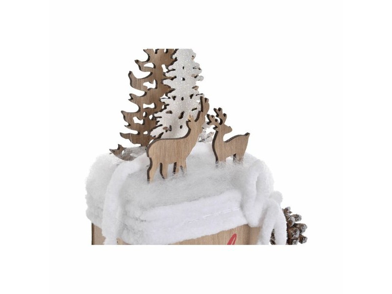 Ярка декорация DKD Home Decor Естествен Дърво Дядо Коледа 11 x 7 x 50 cm